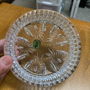 Waterford Millennium "Happiness" Crystal Wine Coaster with sticker
